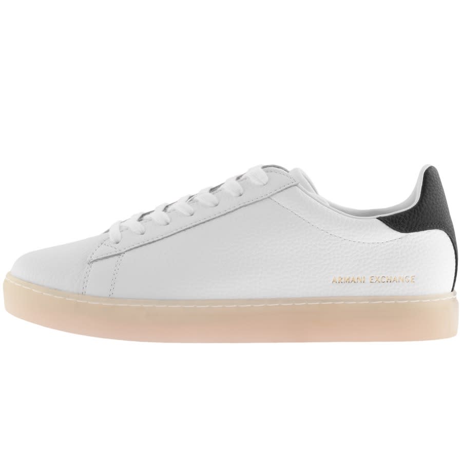 Alternative Image for ProductArmani Exchange Logo Trainers White1